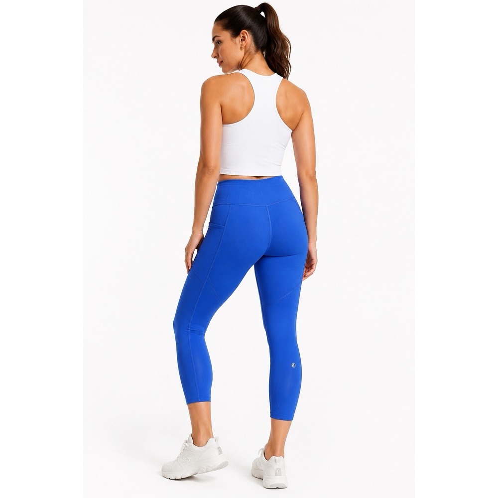 Lululemon All The Right Places Crop II 23" Leggings Size 8 Cerulean Blue
